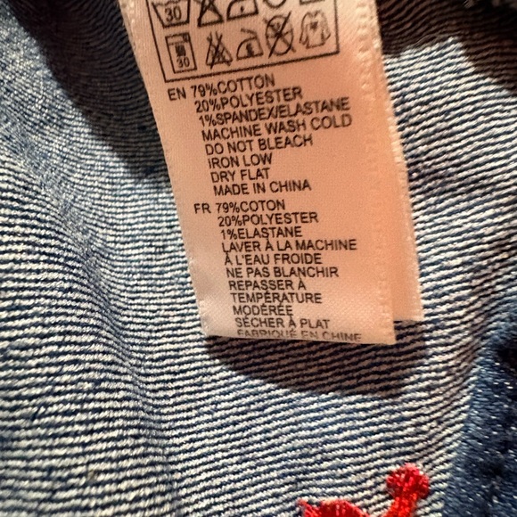 Blue Denim Jacket with Red Anchor Print - Picture 9 of 9